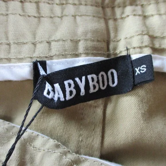 Baby Boo Fashion Cargo Pants Womens XS Sand Brown Tinashe Utility Baggy Relaxed - Picture 12 of 14